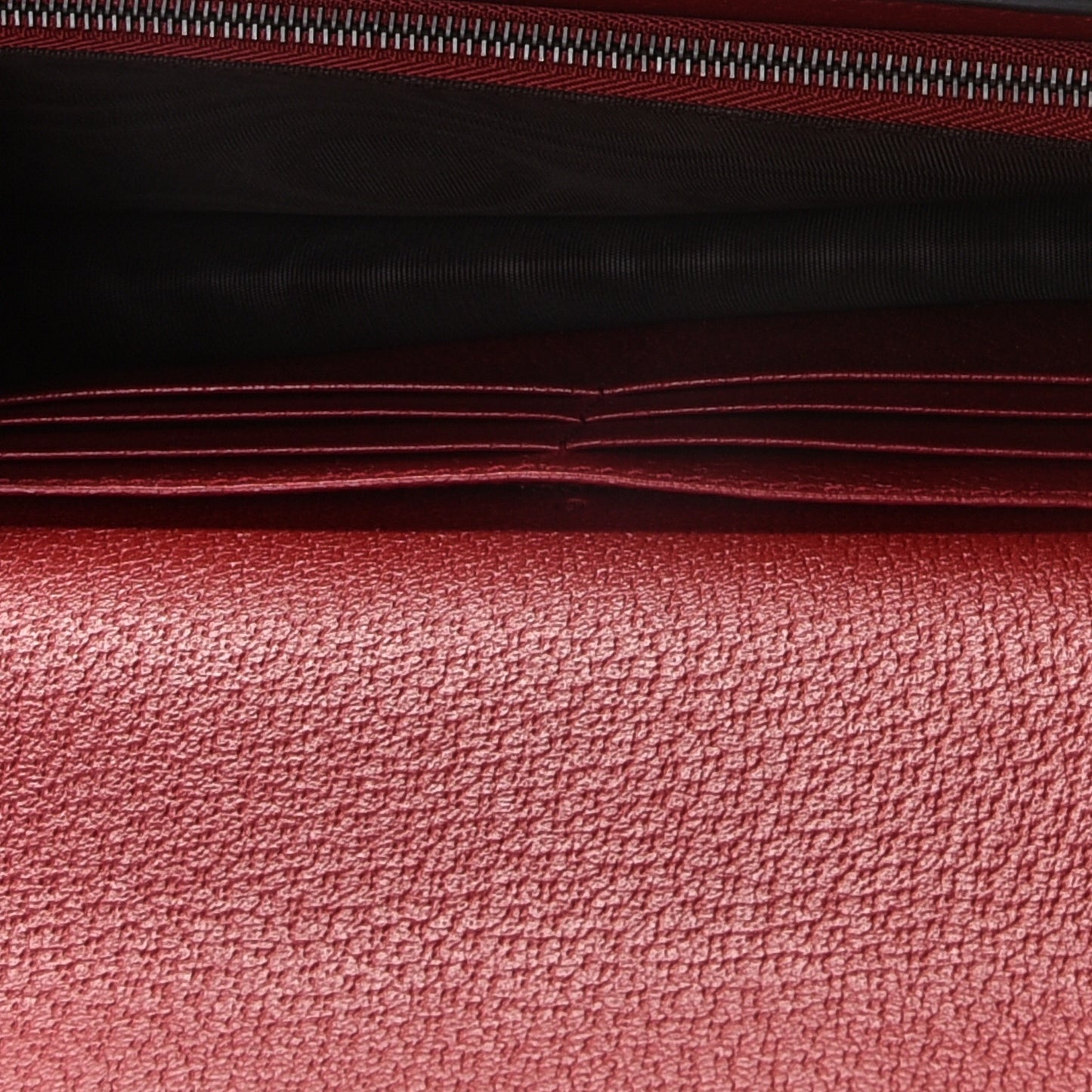 GG Supreme Monogram Web Queen Margaret Chain Wallet Red