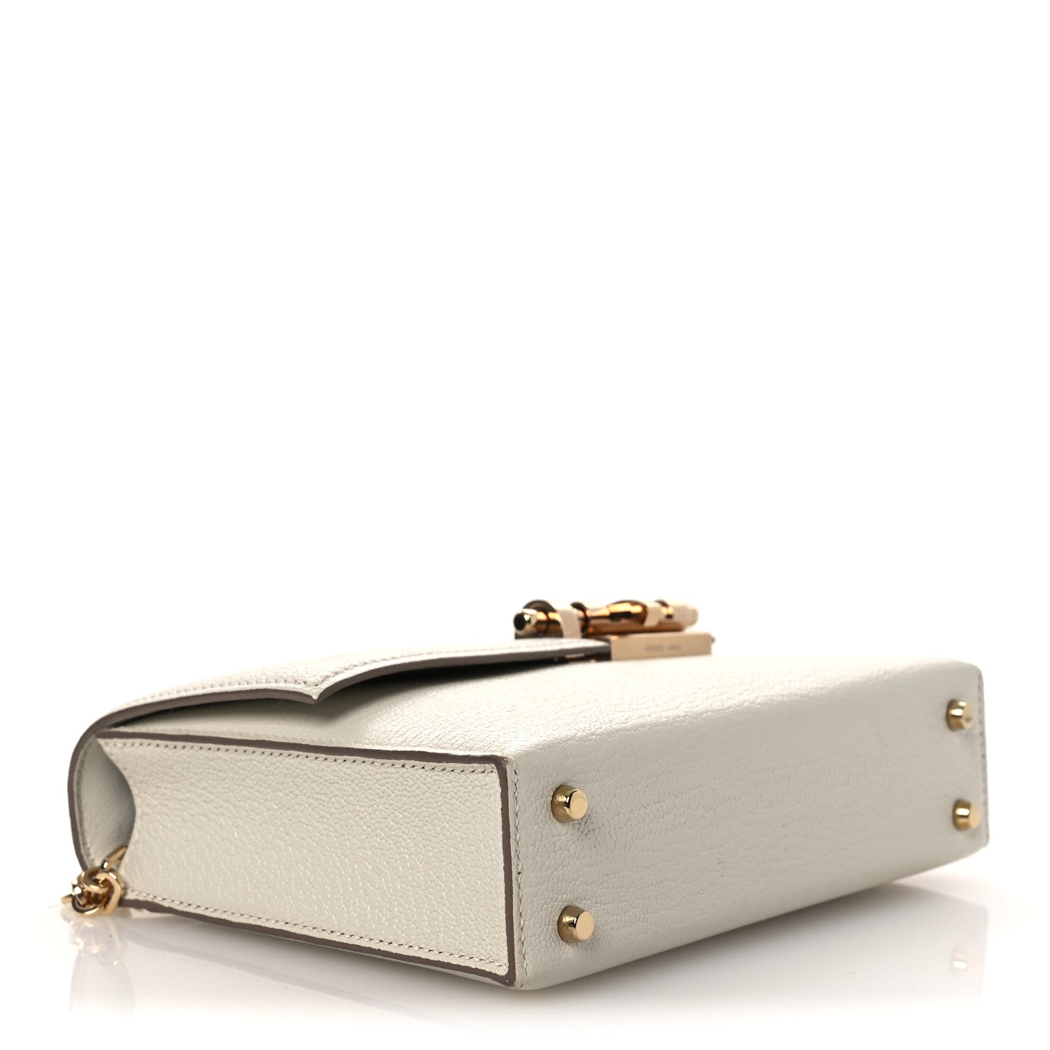 Hermes Chevre Mysore Mini Verrou Chaine Bag Craie 4 of 11