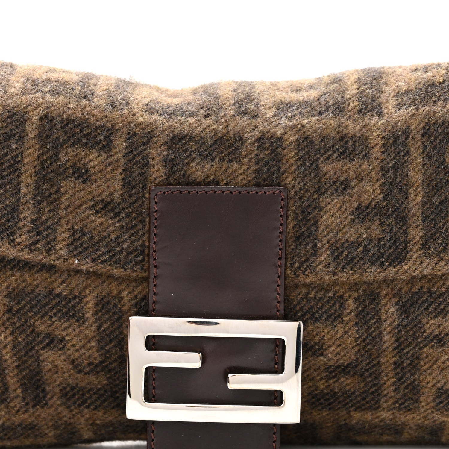 Fendi Wool Zucca Baguette Tobacco 7 of 9