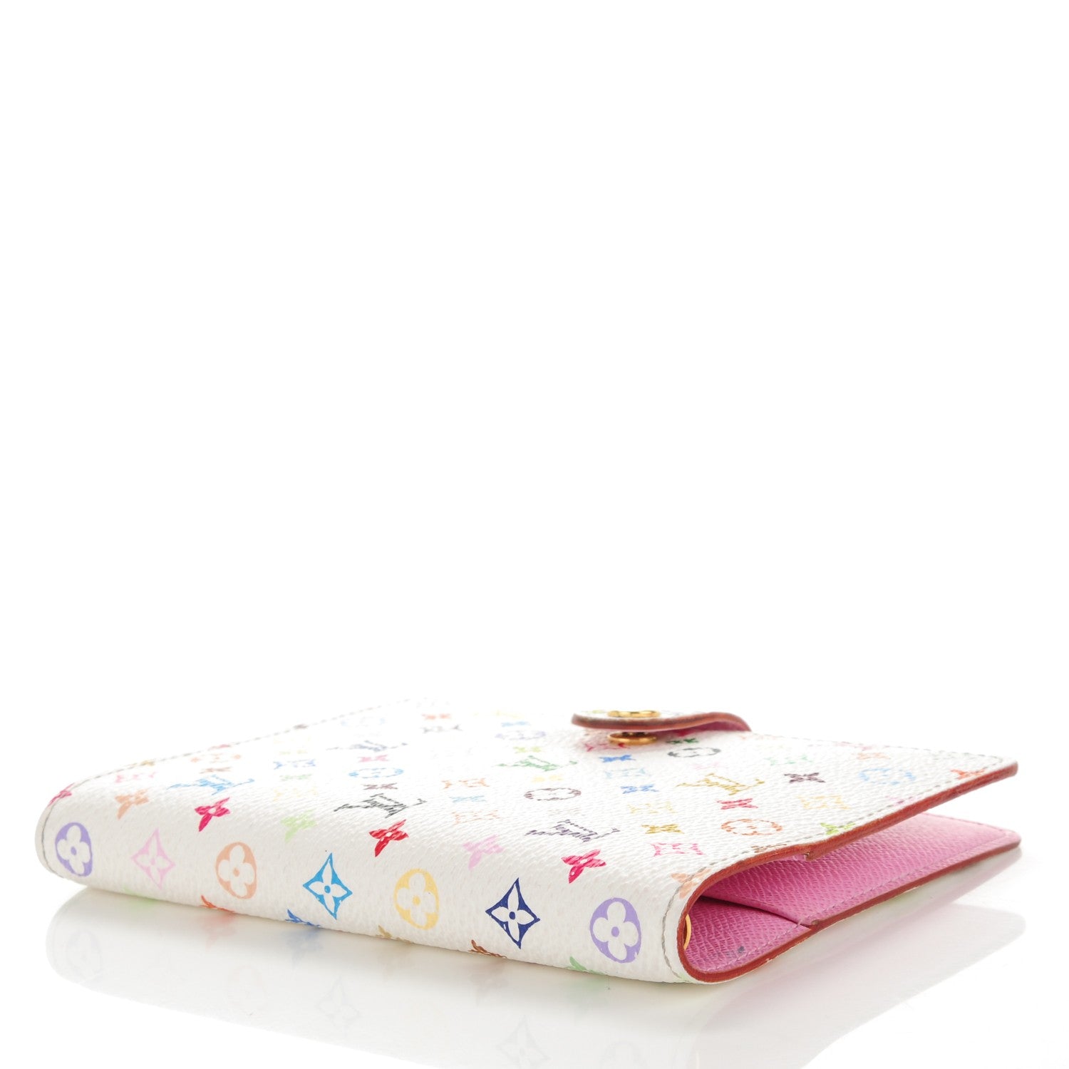 Louis Vuitton Monogram Multicolor Small Ring Agenda Cover White Litchi 4 of 8