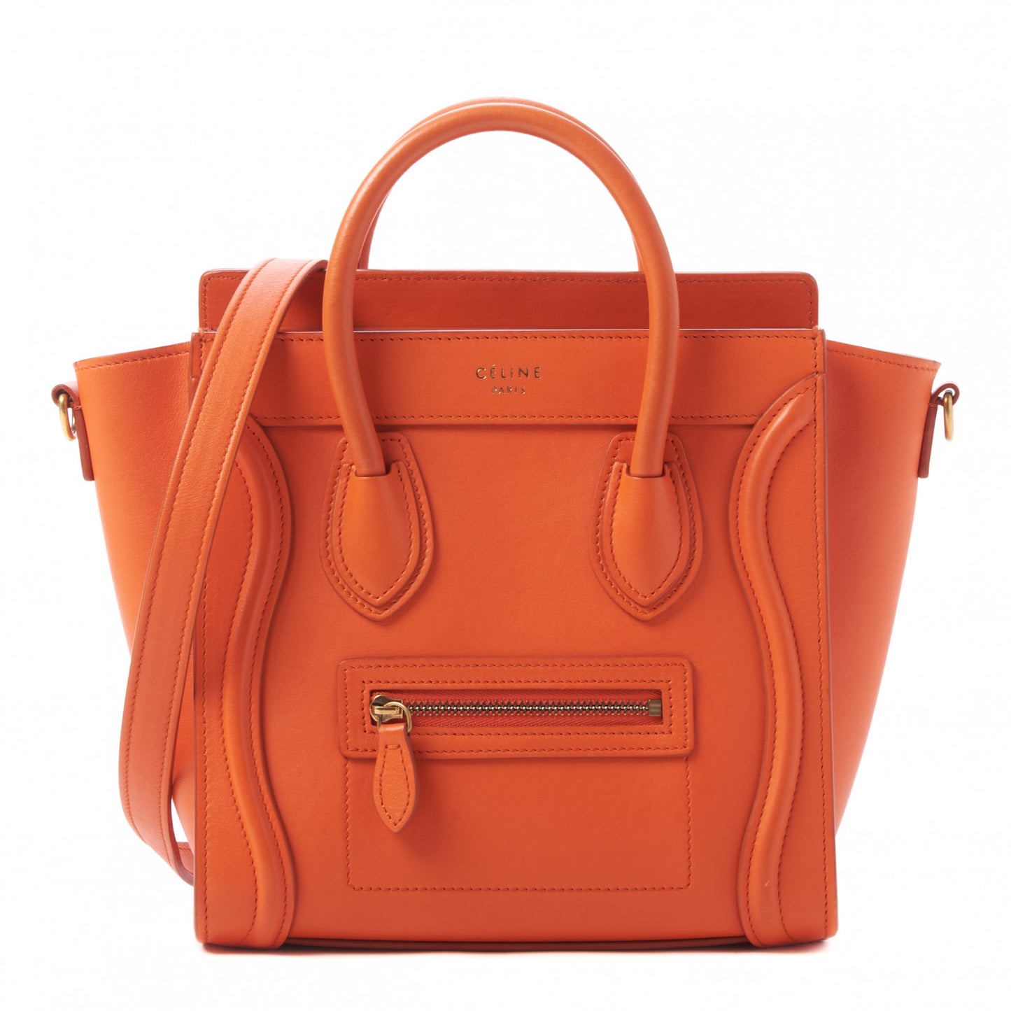 Smooth Calfskin Nano Luggage Fluo Orange