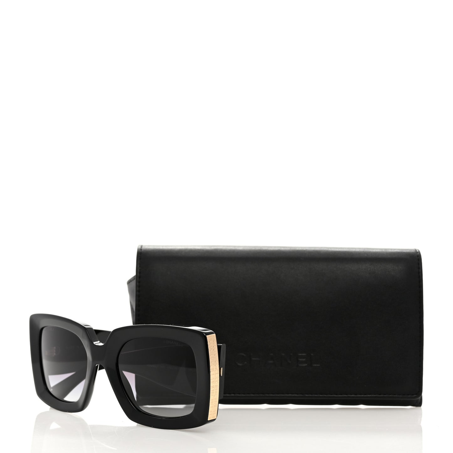 Acetate Rectangle Sunglasses 5435 Black