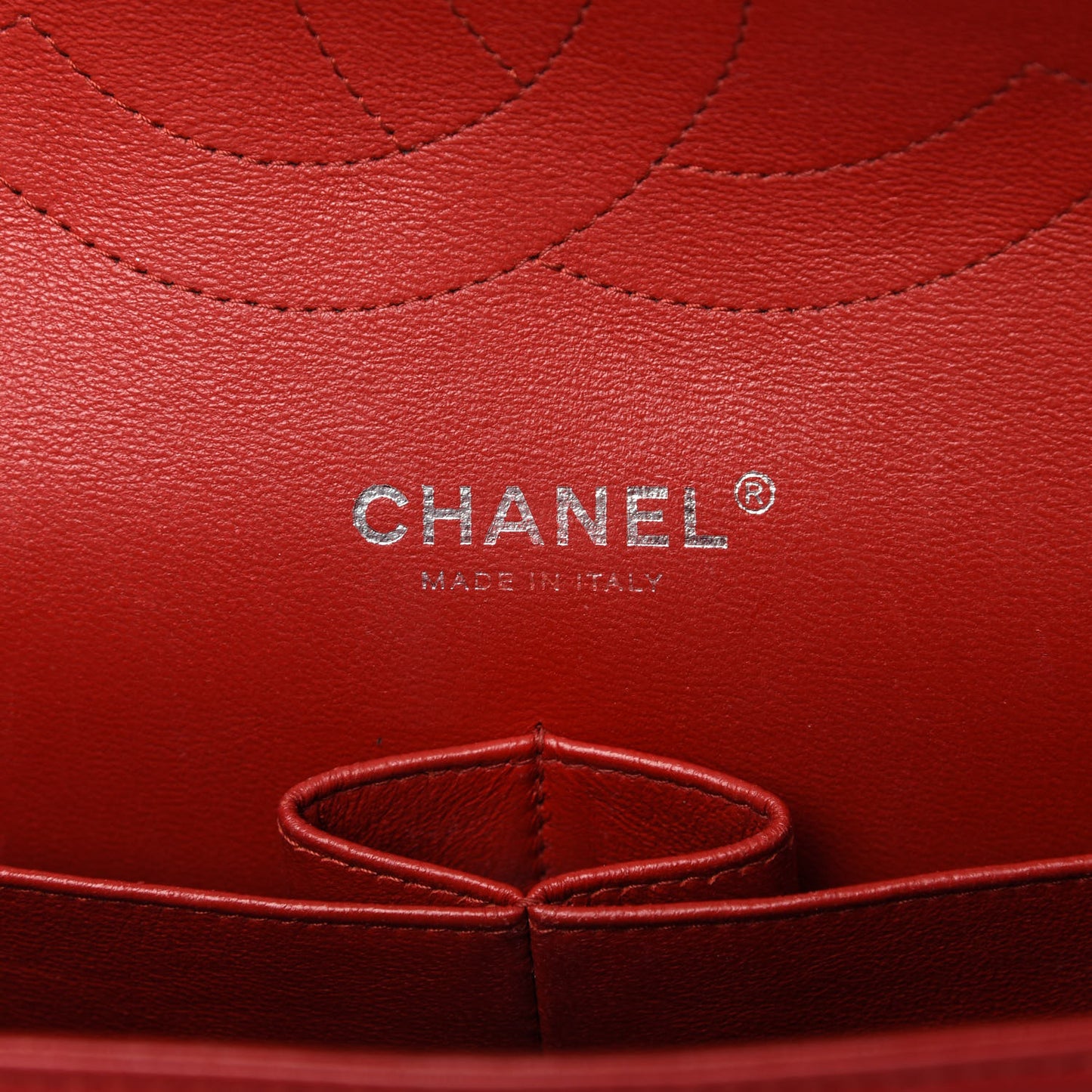 Lambskin Quilted Jumbo Double Flap Red