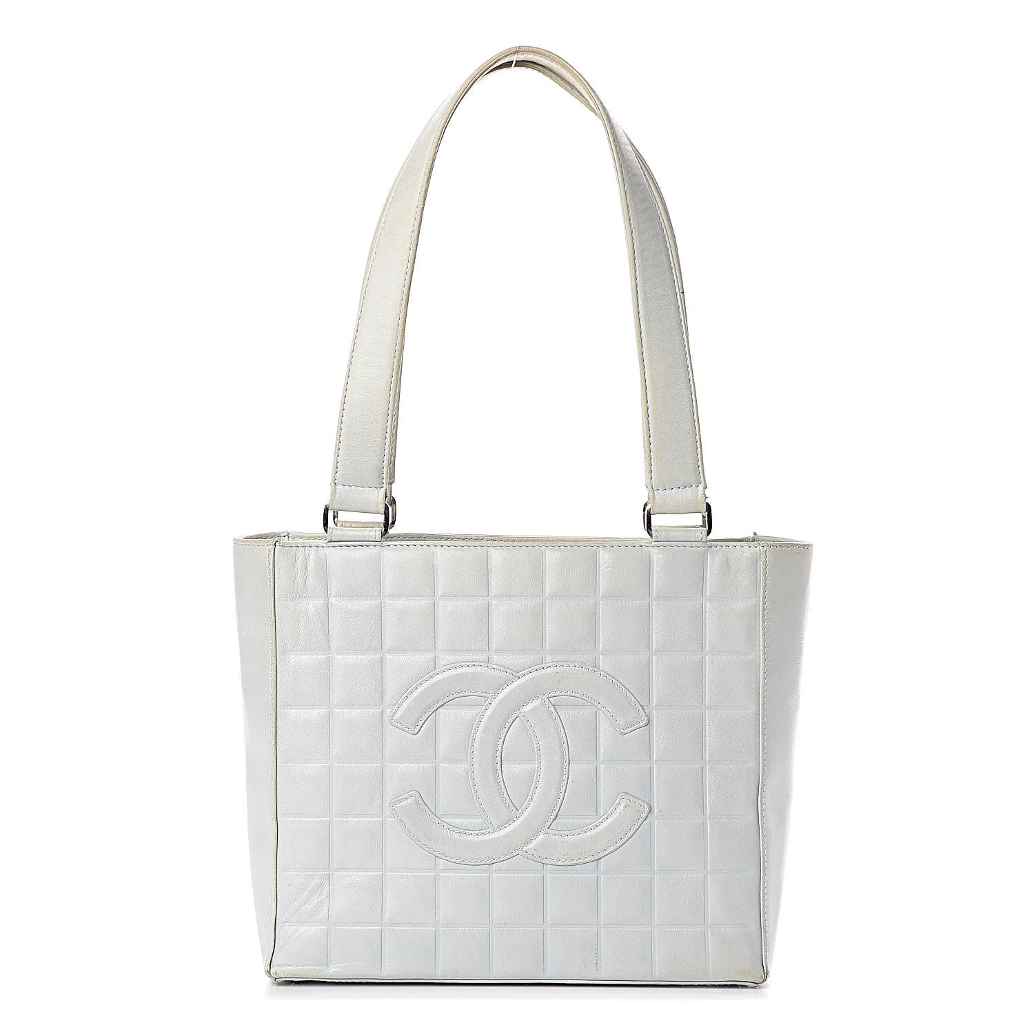 Chanel Lambskin Chocolate Bar Quilted Small Shoulder Bag Light Blue 1 of 24