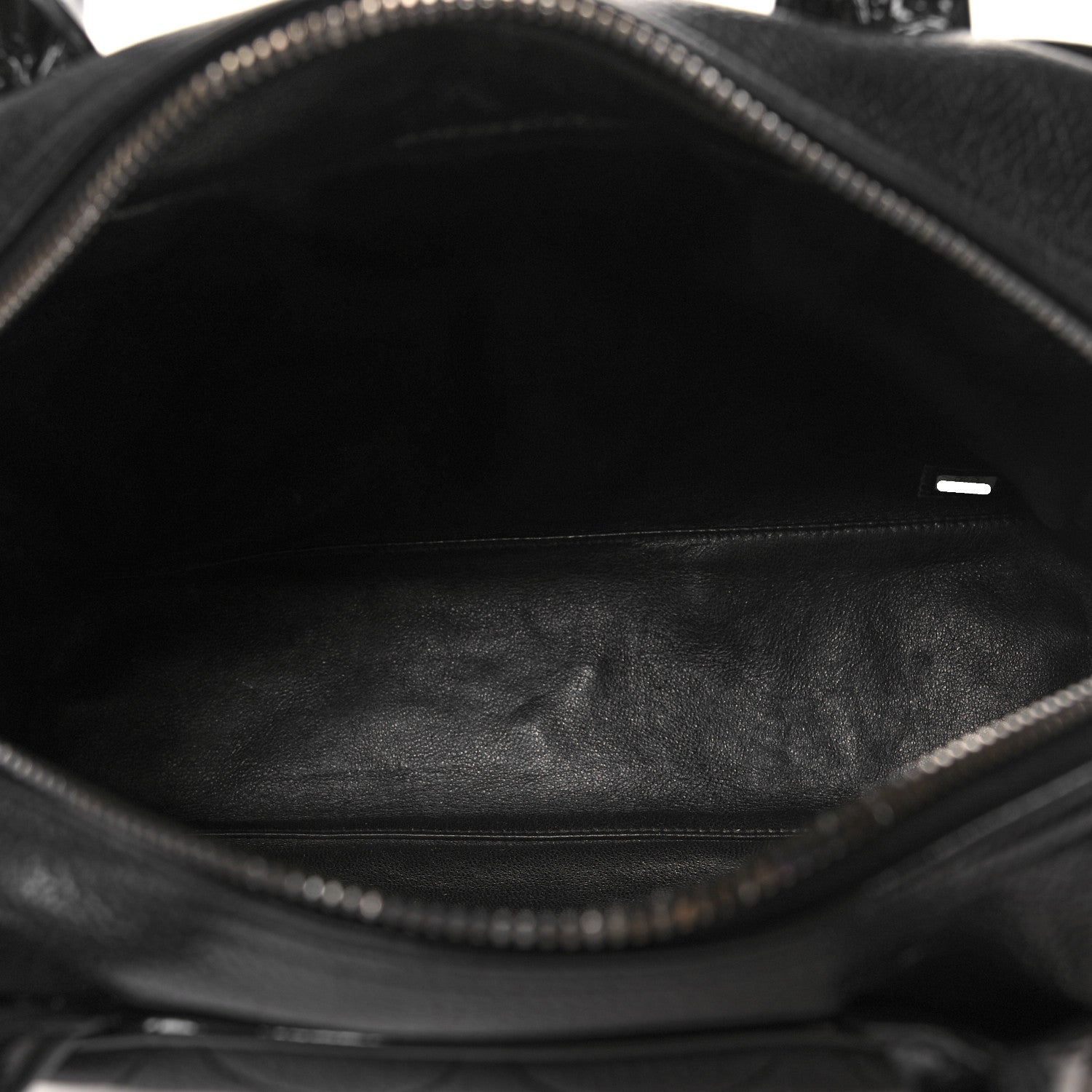 Chanel Caviar Patent Quilted Bowler Black 5 of 10