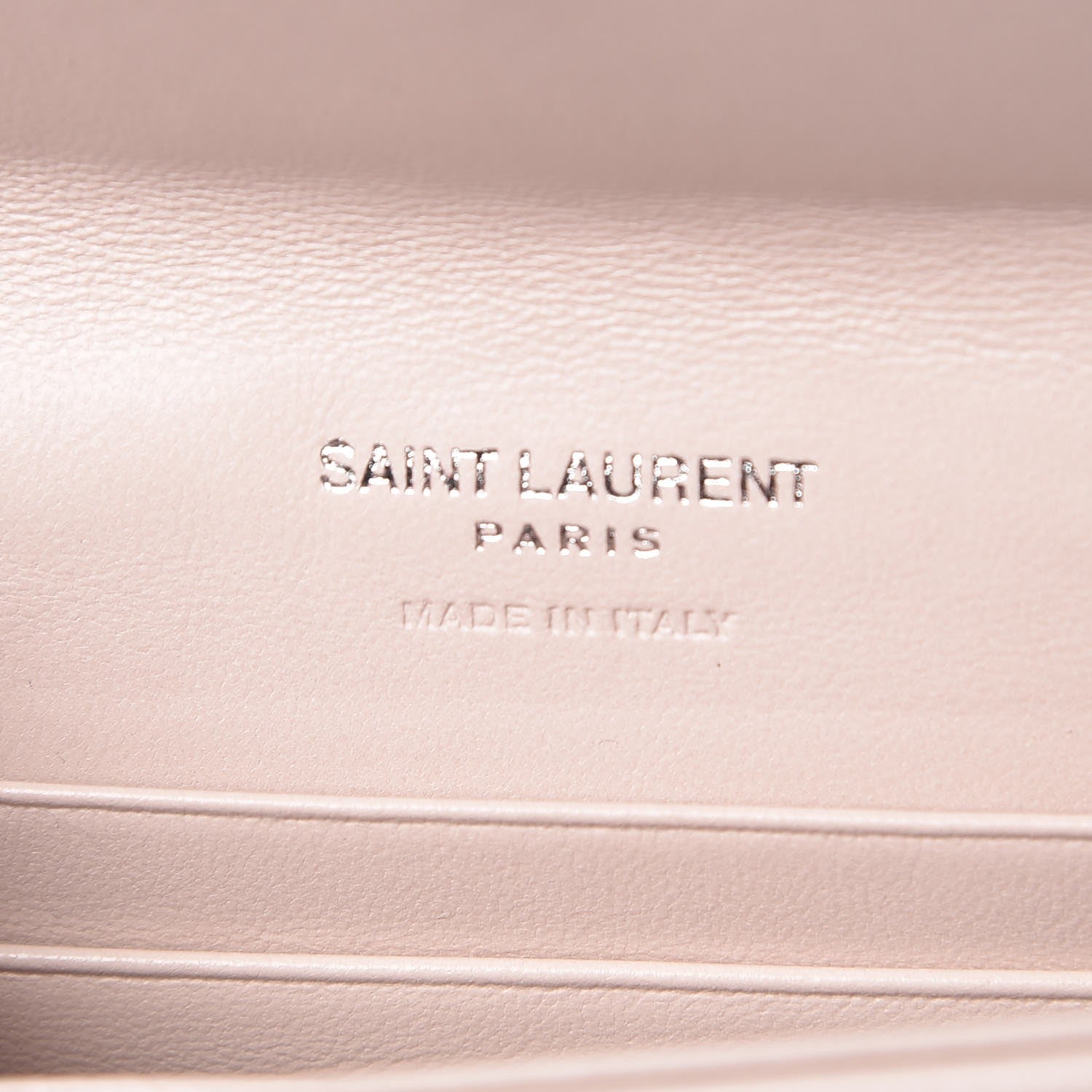 Saint Laurent Nappa Matelasse Chevron Small Monogram Envelope Wallet Nude Powder 6 of 8