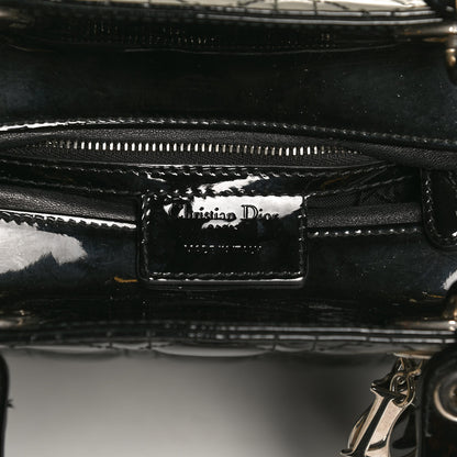 Christian Dior Patent Cannage Medium Lady Dior Black 6 of 10