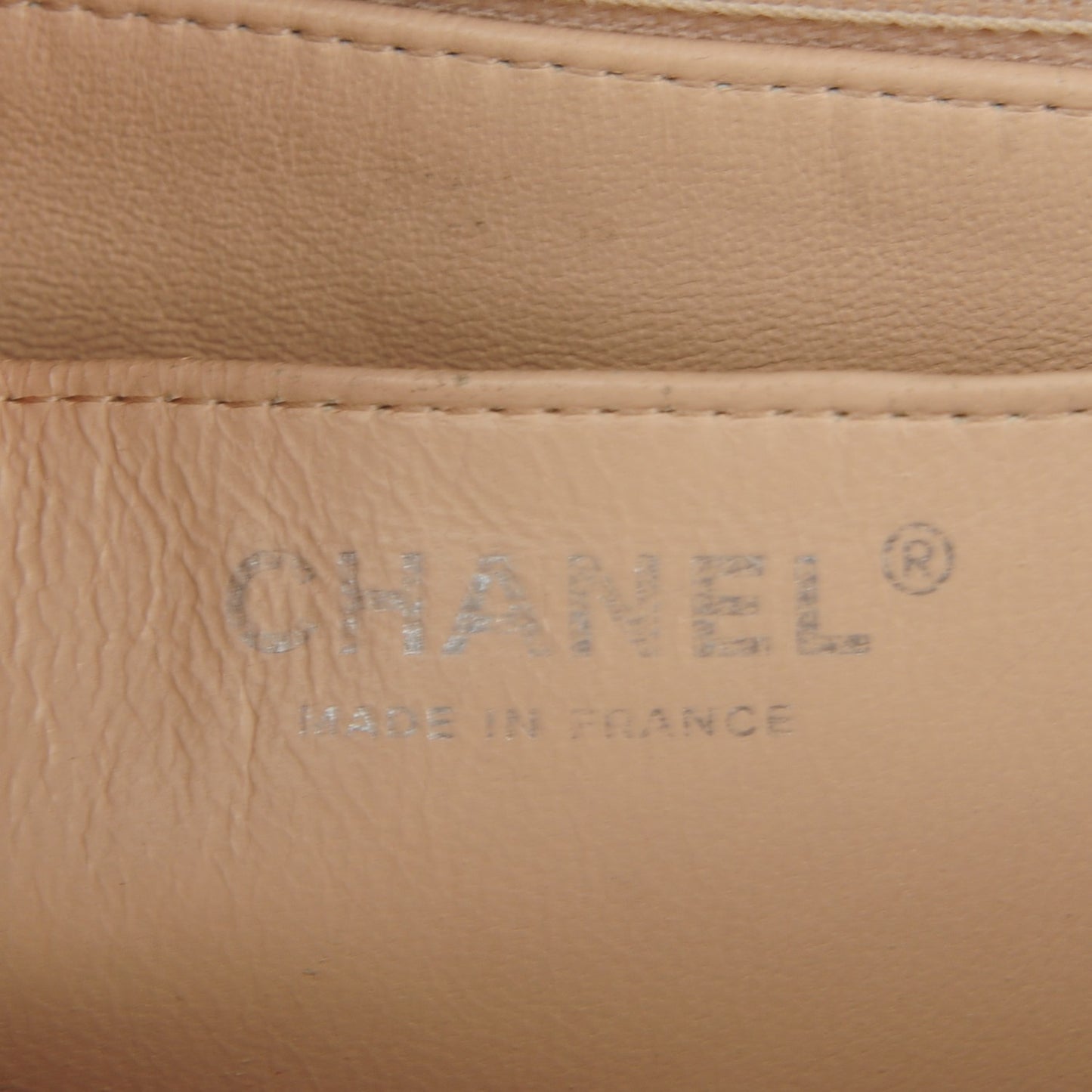 Caviar Quilted Jumbo Single Flap Beige Clair