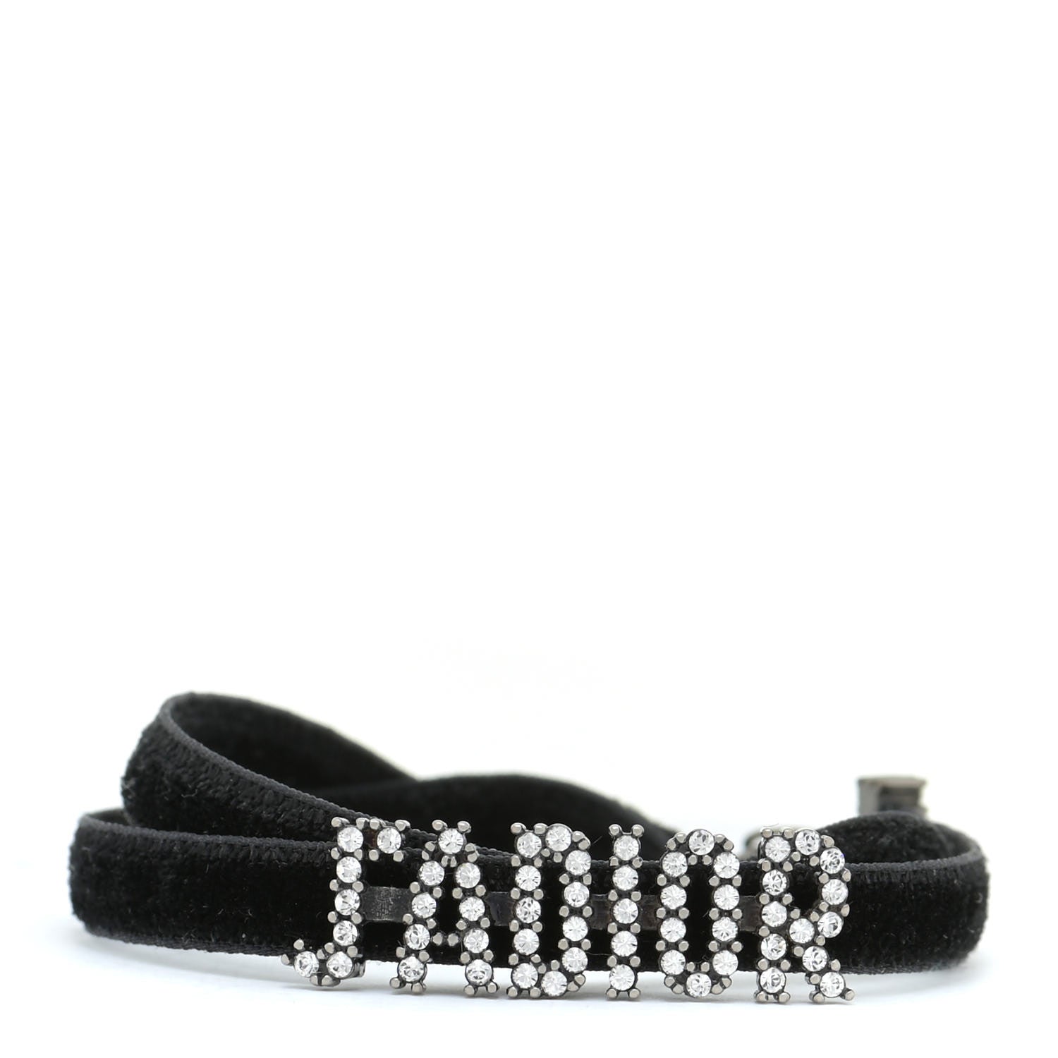 Christian Dior Velvet Crystal J’Adior Choker Necklace Black 1 of 12