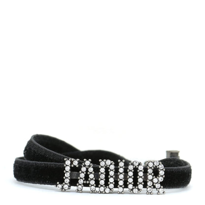 Christian Dior Velvet Crystal J’Adior Choker Necklace Black 1 of 12