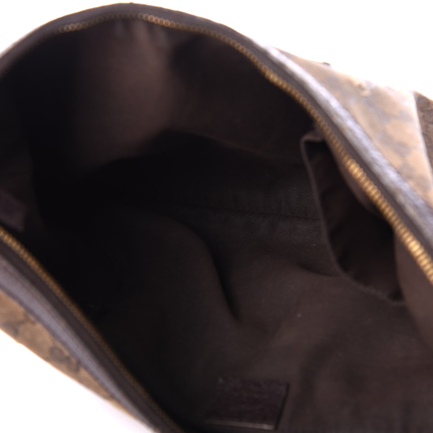 Gucci Monogram Web Medium Half Moon Hobo Dark Brown 4 of 13