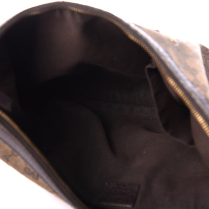 Gucci Monogram Web Medium Half Moon Hobo Dark Brown 4 of 13