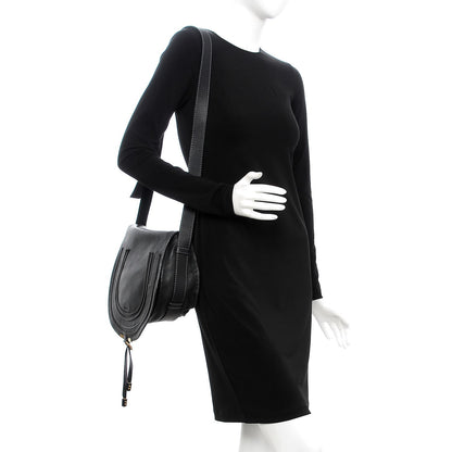 Chloe Calfskin Medium Marcie Round Crossbody Bag Black 2 of 8