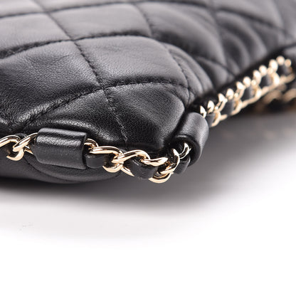Chanel Lambskin Quilted Chain Around Phone Holder Black 10 of 11