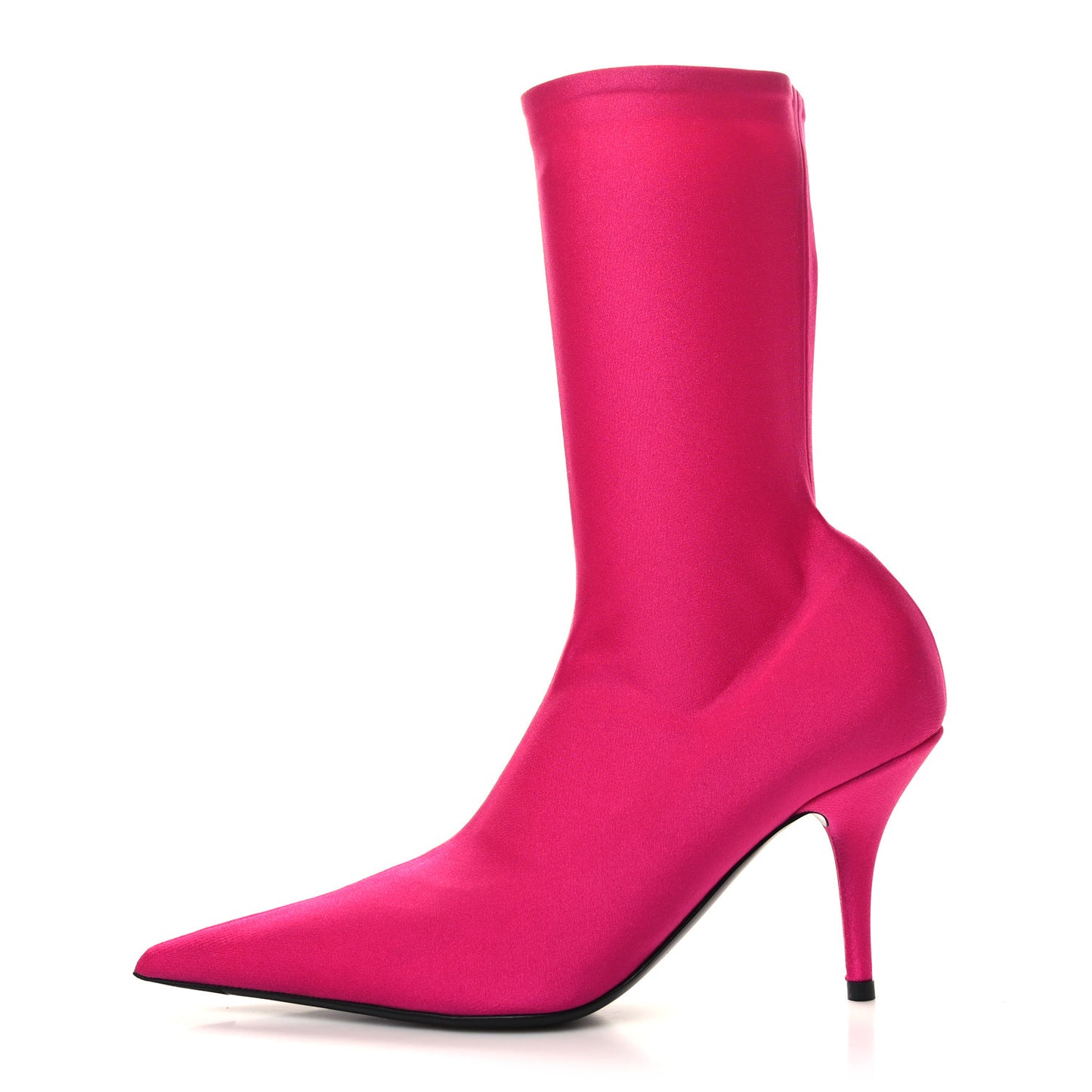 Matte Spandex Extreme Pointed Toe Knife 80mm Ankle Boots 37 Fluo Pink