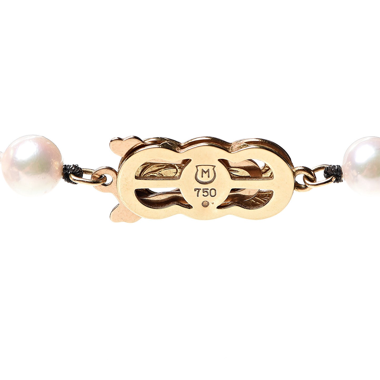 18K Yellow Gold Akoya Pearl 5.5-6mm Strand Necklace 16"