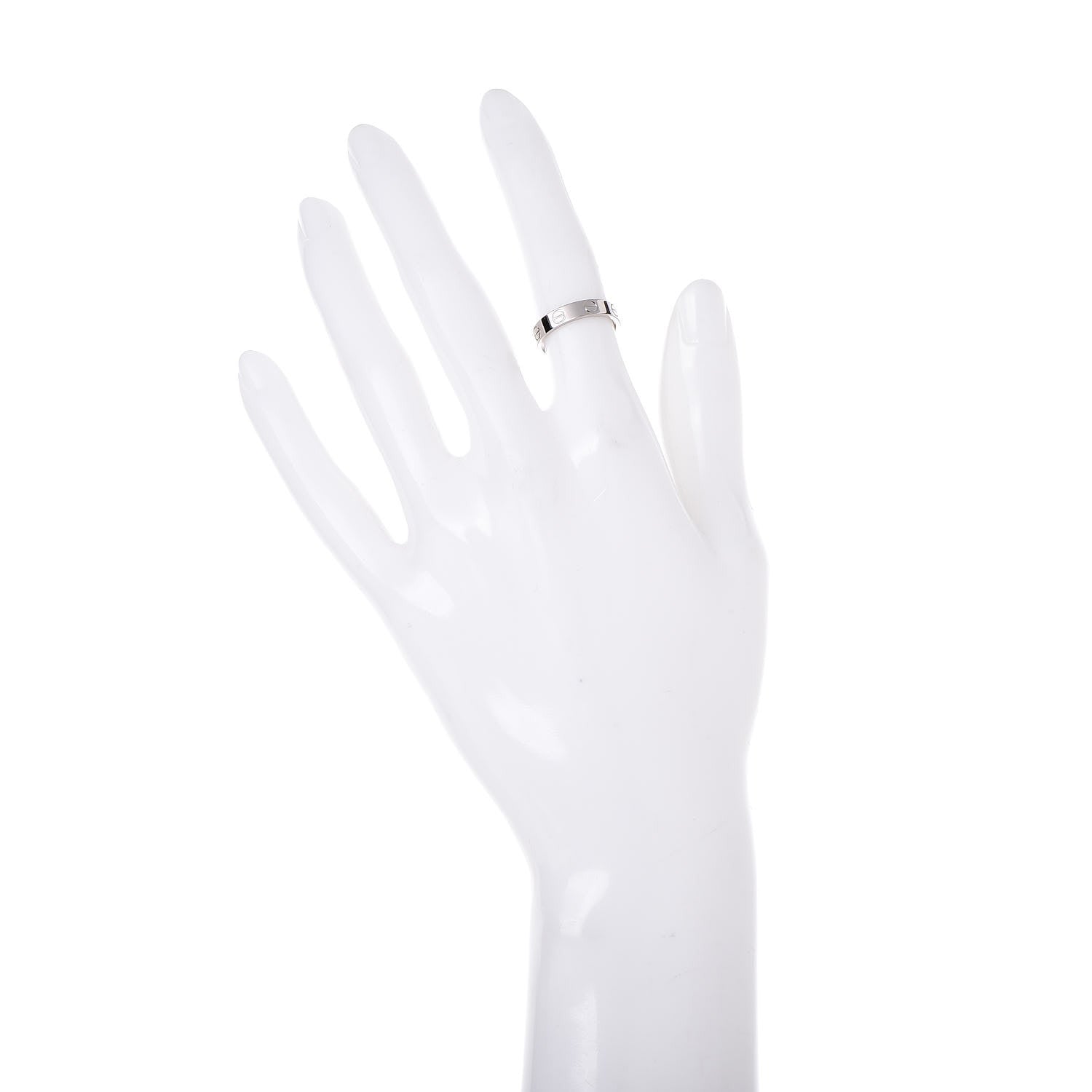 Cartier 18K White Gold 3.5mm LOVE Wedding Band Ring 48 4.5 2 of 5