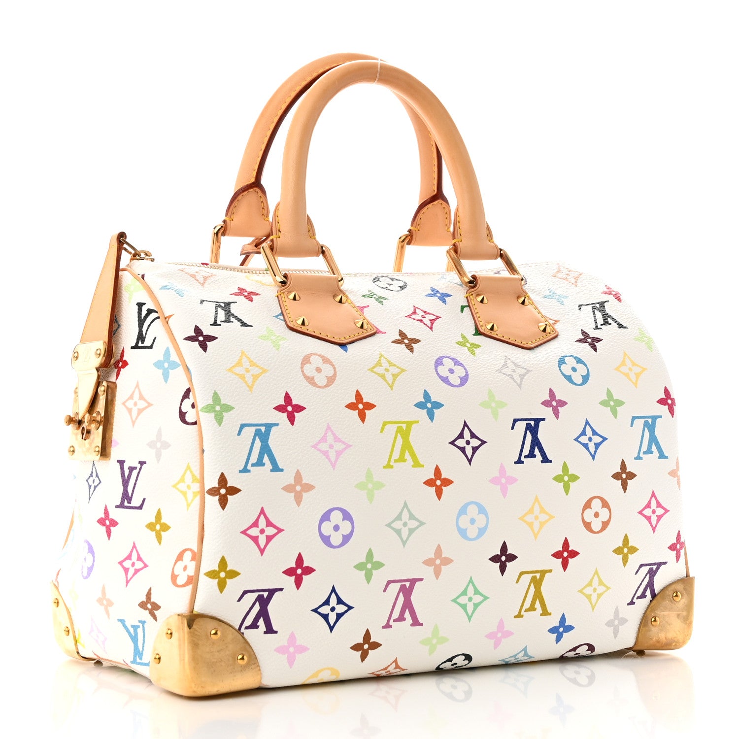 Louis Vuitton Monogram Multicolor Speedy 30 White 3 of 9