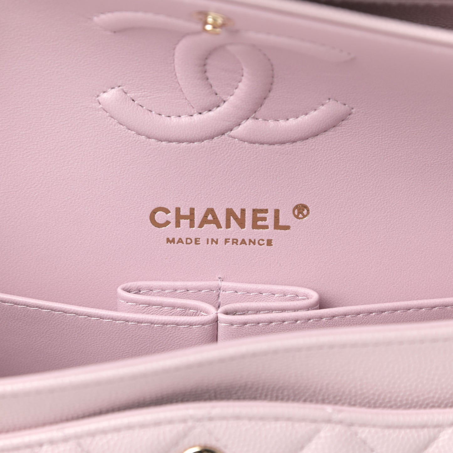 Caviar Quilted Small Double Flap Light Pink