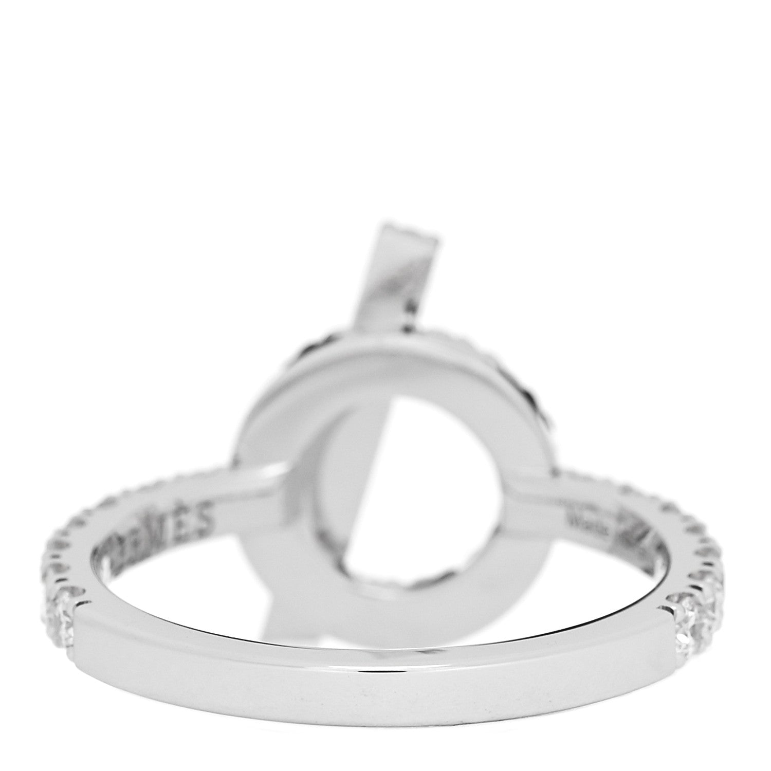 Hermes 18K White Gold Diamond Finesse Ring 52 6 3 of 5