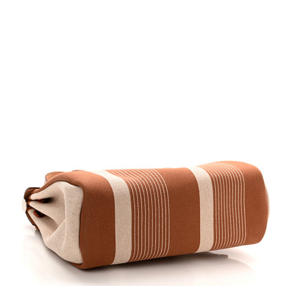 Hermes Vache Hunter Toile H Vibration Herbag Zip Retourne 31 PM Fauve Ecru Beige 5 of 12