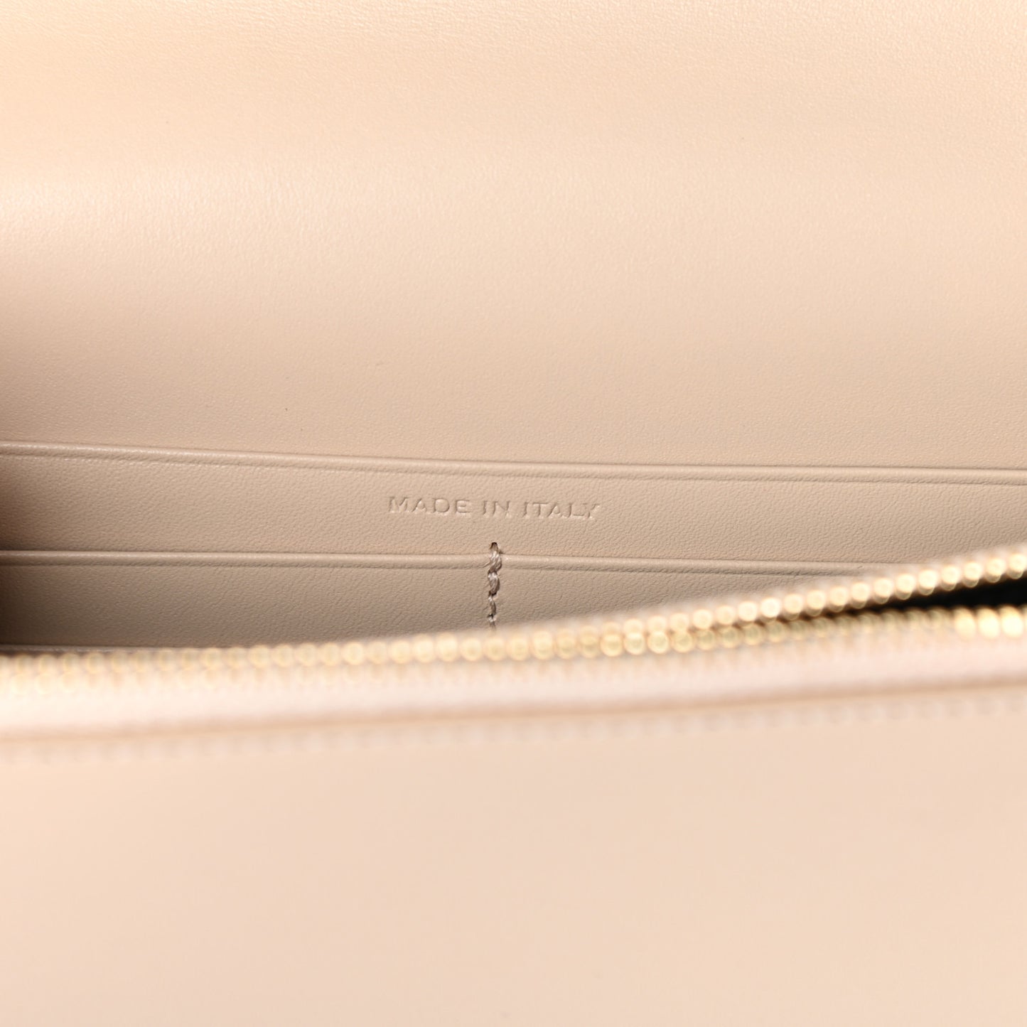 Smooth Calfskin Classic Monogram Kate Tassel Chain Wallet Nude Powder