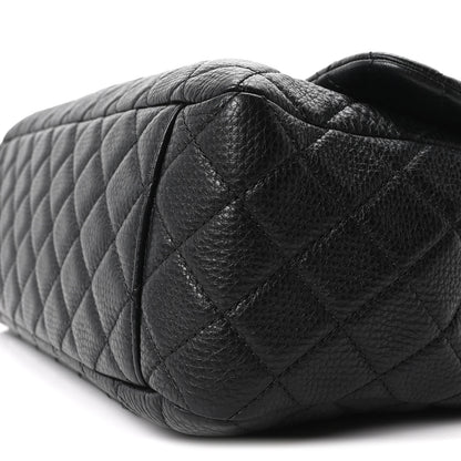 Chanel Calfskin Quilted Small XXL Travel Flap Bag Black 9 of 9