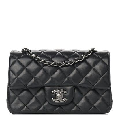 Chanel Lambskin Quilted Mini Rectangular Flap Black 1 of 12