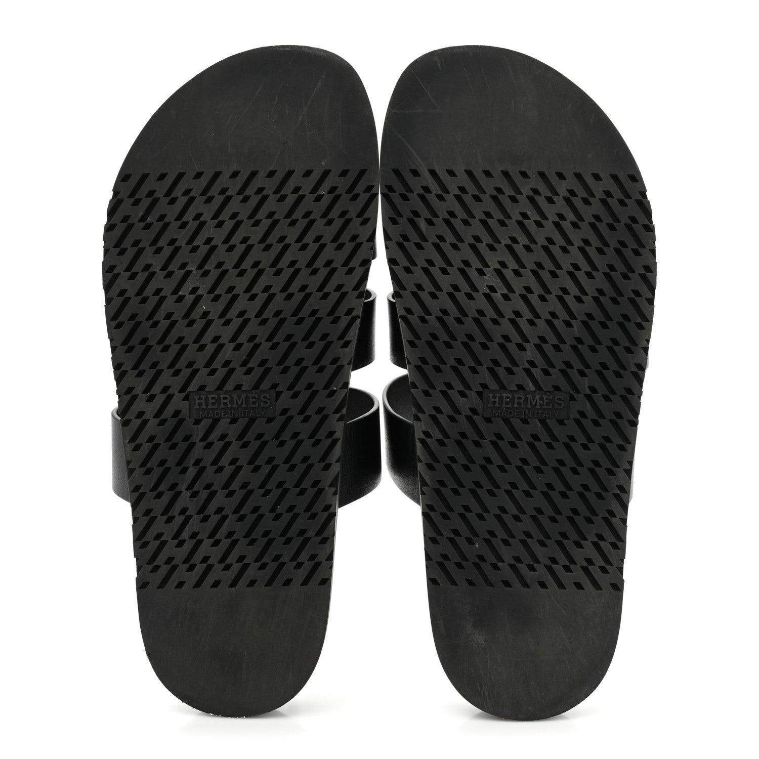 Hermes Calfskin Mens Ankara Sandals 43 Black 5 of 11