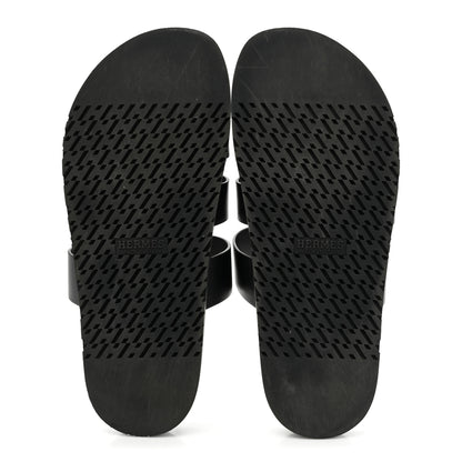 Hermes Calfskin Mens Ankara Sandals 43 Black 5 of 11