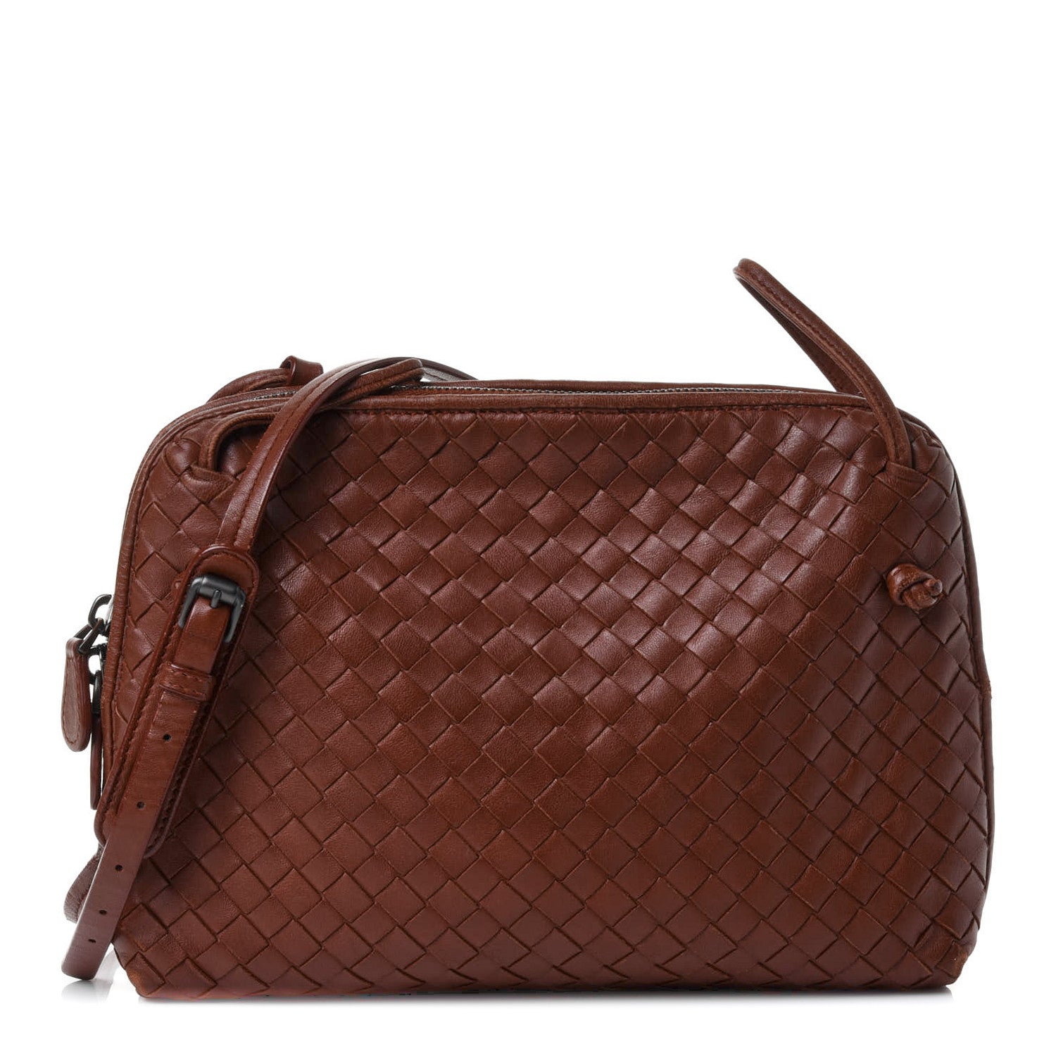 Bottega Veneta Nappa Intrecciato Nodini Crossbody Messenger Canyon 1 of 4