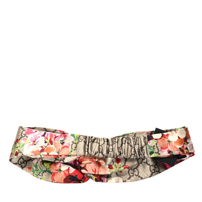 Gucci Silk Monogram Blooms Print Headband M Antique Rose 3 of 5