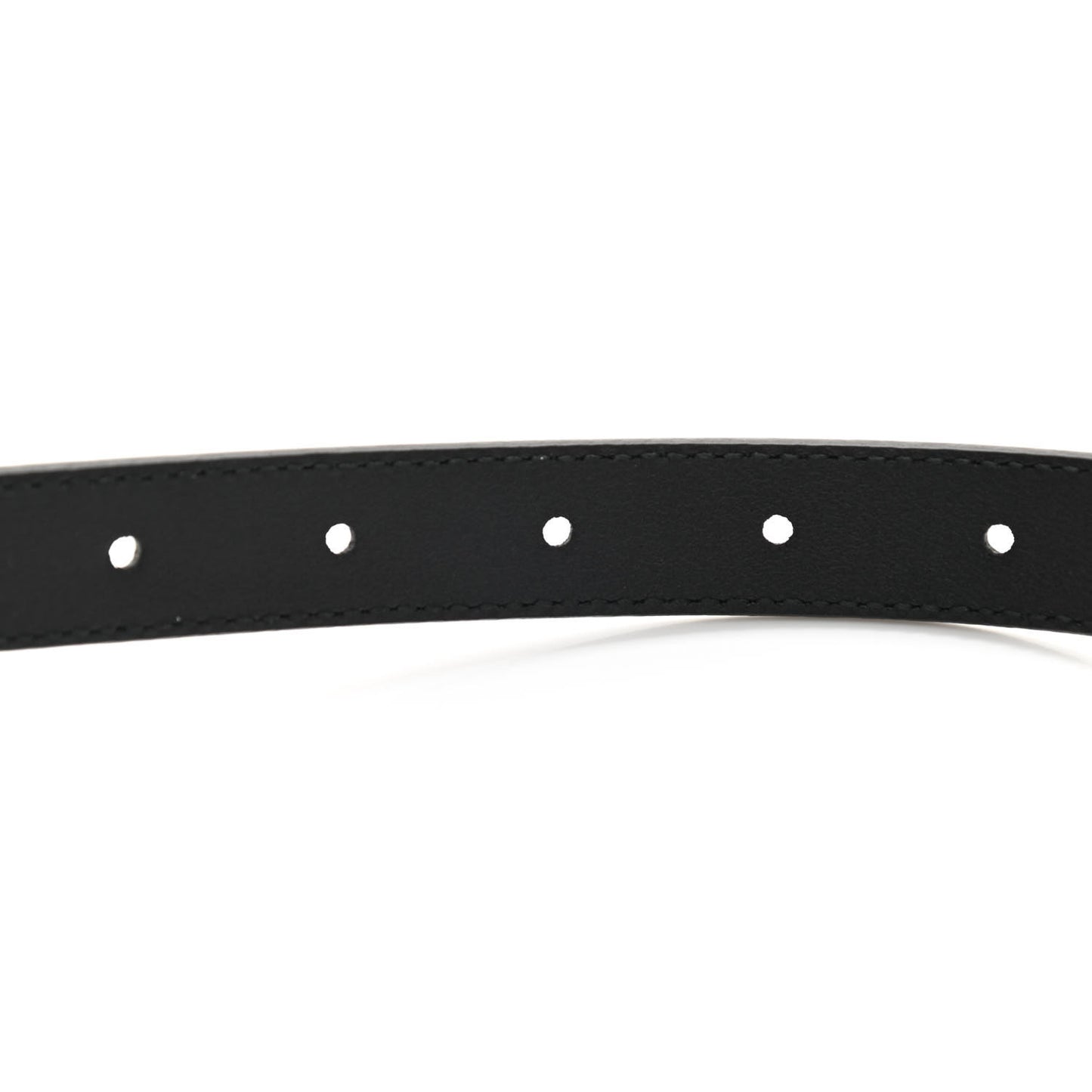 Calfskin Pearl Double G 20mm Belt 90 36 Black Cream
