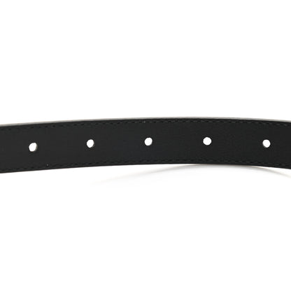 Gucci Calfskin Pearl Double G 20mm Belt 90 36 Black Cream 5 of 6