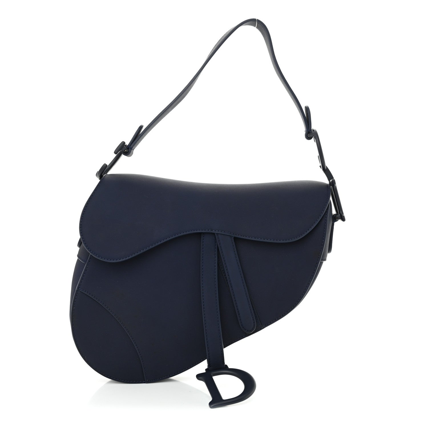 Christian Dior Ultra Matte Calfskin Saddle Bag Blue 1 of 10