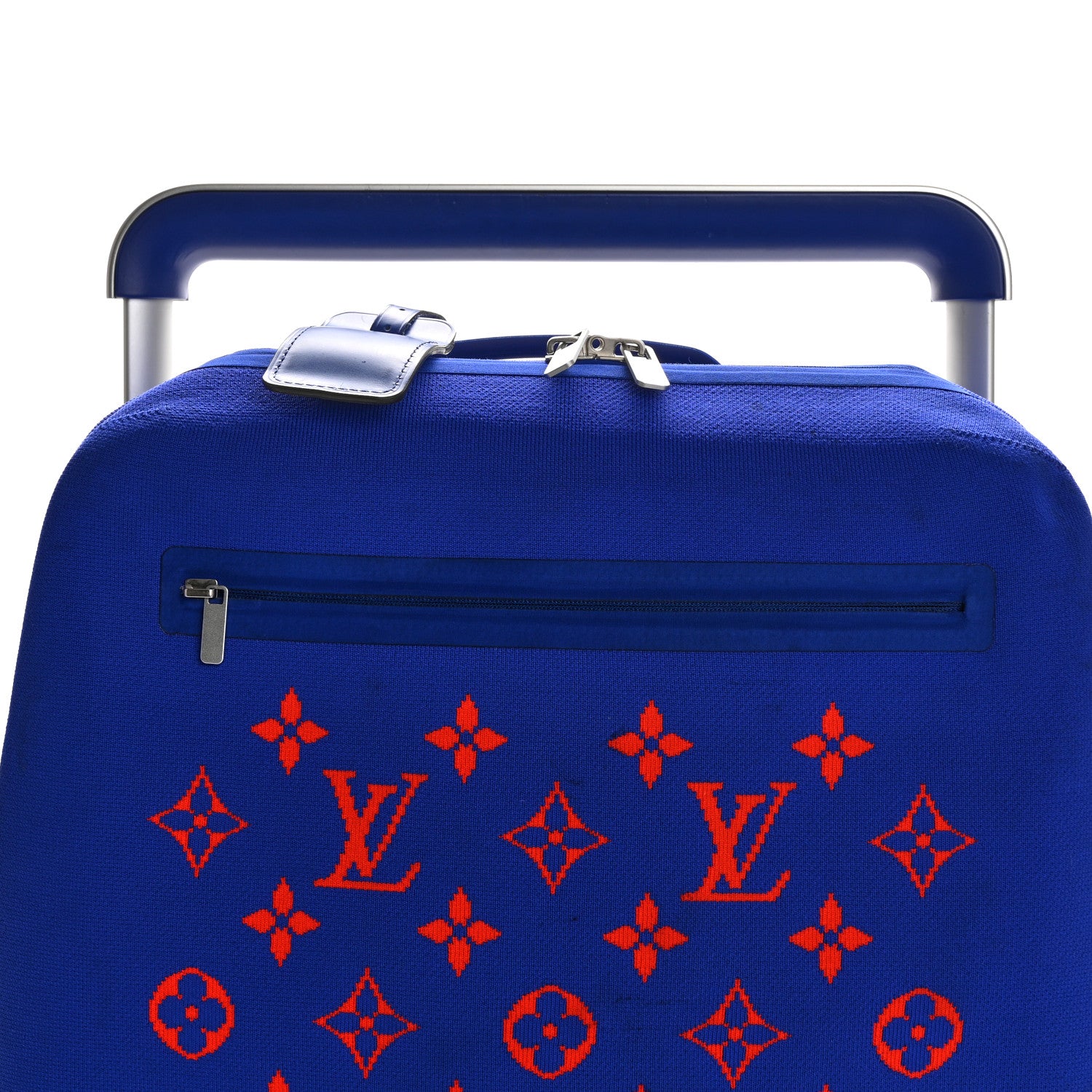 Louis Vuitton Knit Monogram Horizon Soft 55 Suitcase Blue Orange 6 of 13