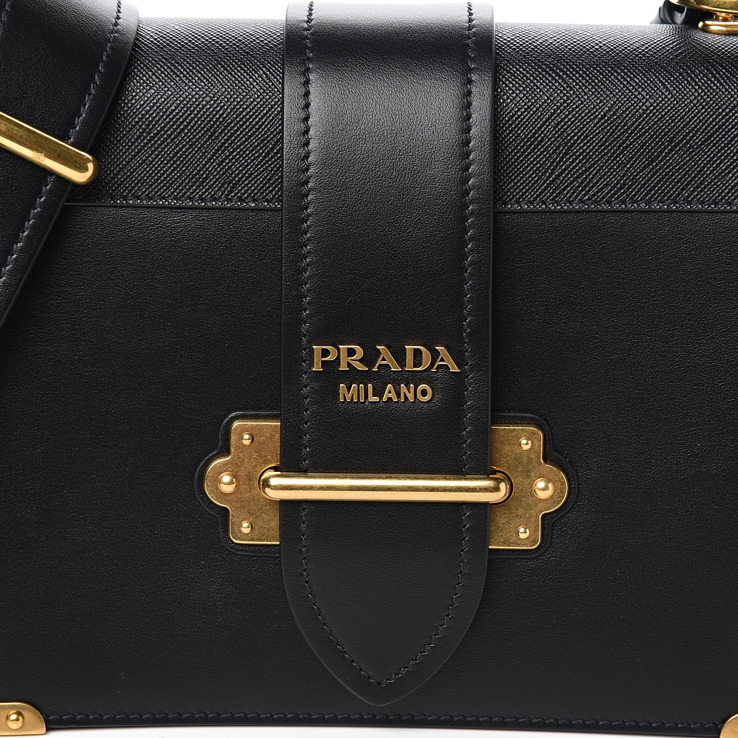 Prada City Calf Saffiano Large Cahier Bag Black 8 of 8