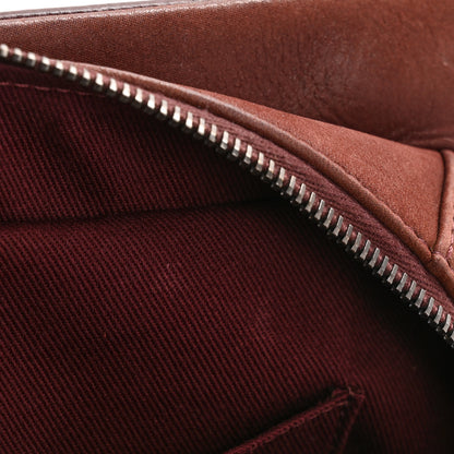 Chanel Calfskin Diamond Embossed Large CC Zip Shopping Tote Burgundy 12 of 15