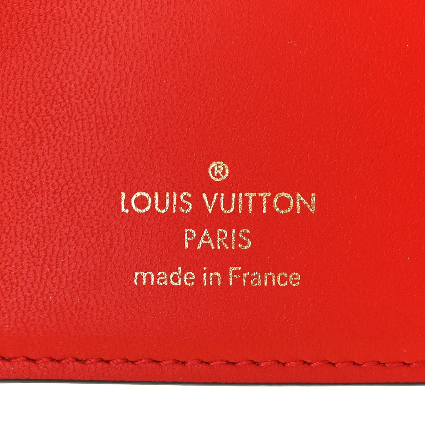 Monogram Flower Lock Compact Wallet Coquelicot