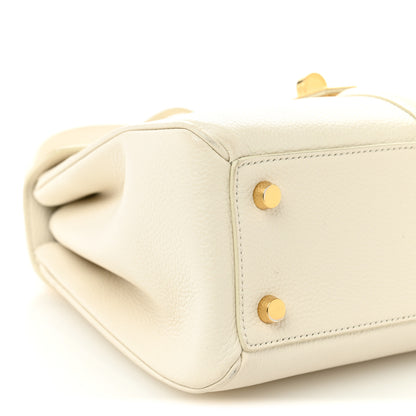 Celine Grained Calfskin Small 16 Top Handle Bag White 10 of 14