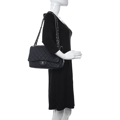 Chanel Deerskin Quilted Casual Journey Flap Dark Blue 2 of 11