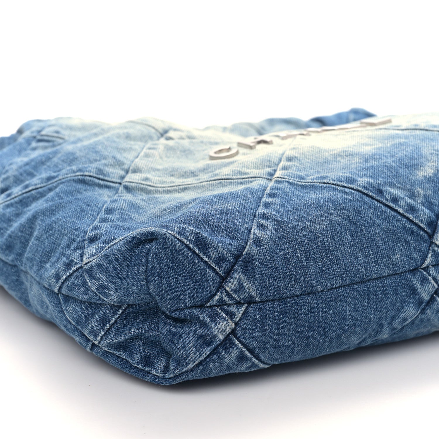 Chanel Denim Quilted Small Chanel 22 Blue 9 of 10
