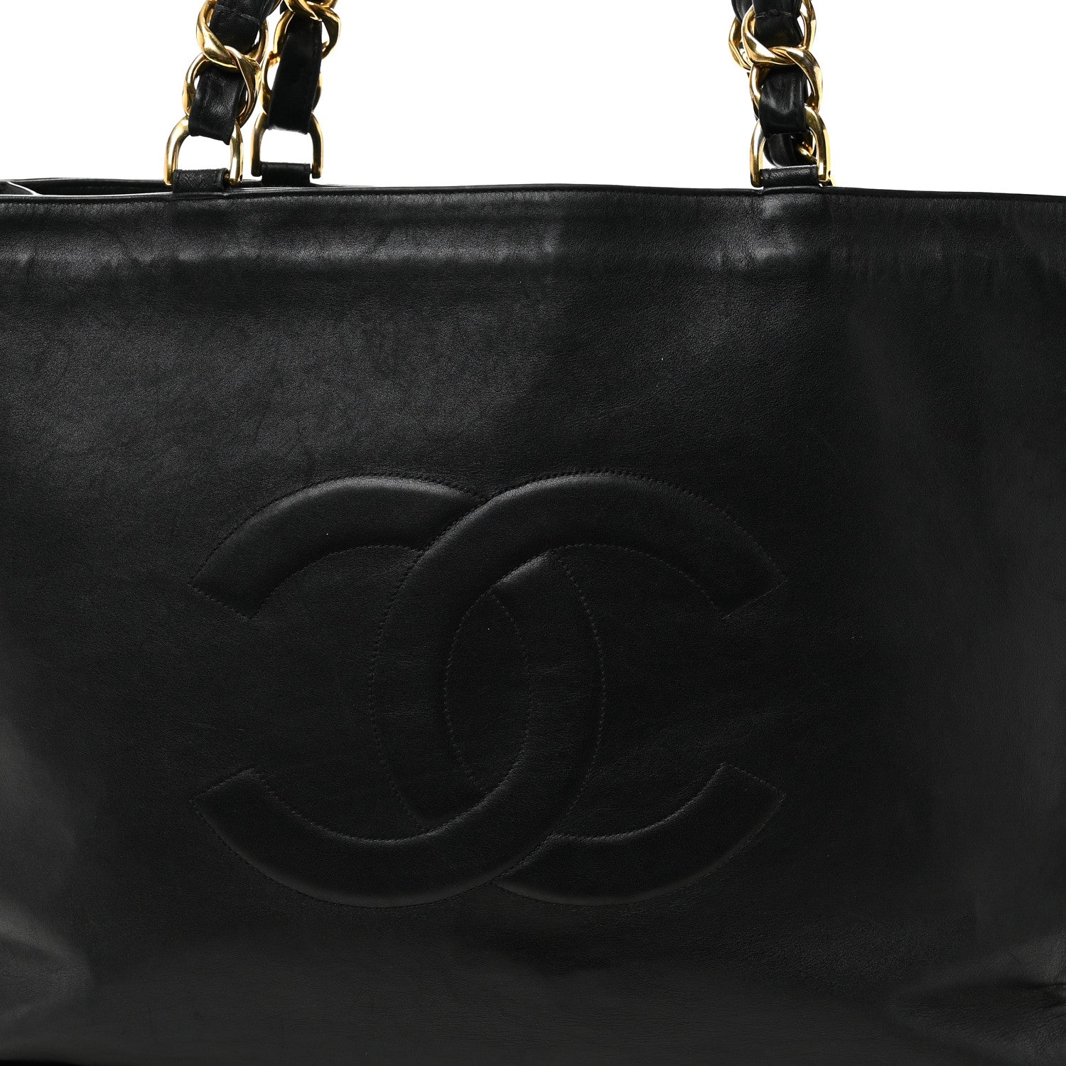 Chanel Lambskin CC Tote Black 9 of 11