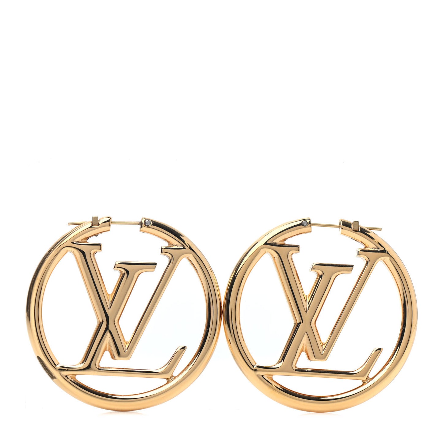 Metal Louise Hoop Earrings Gold