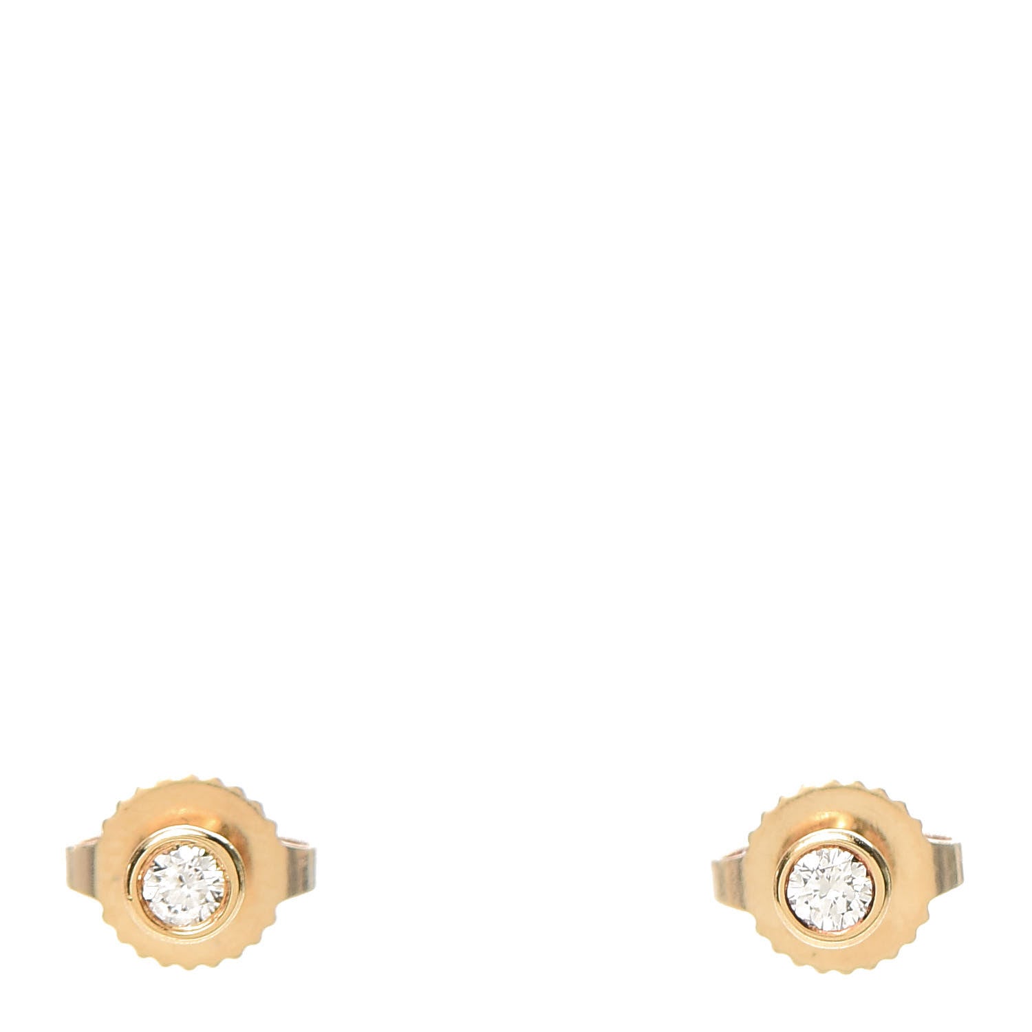 Tiffany 18K Yellow Gold Diamond .10ctw Elsa Peretti Diamonds By The Yard Earrings 1 of 6