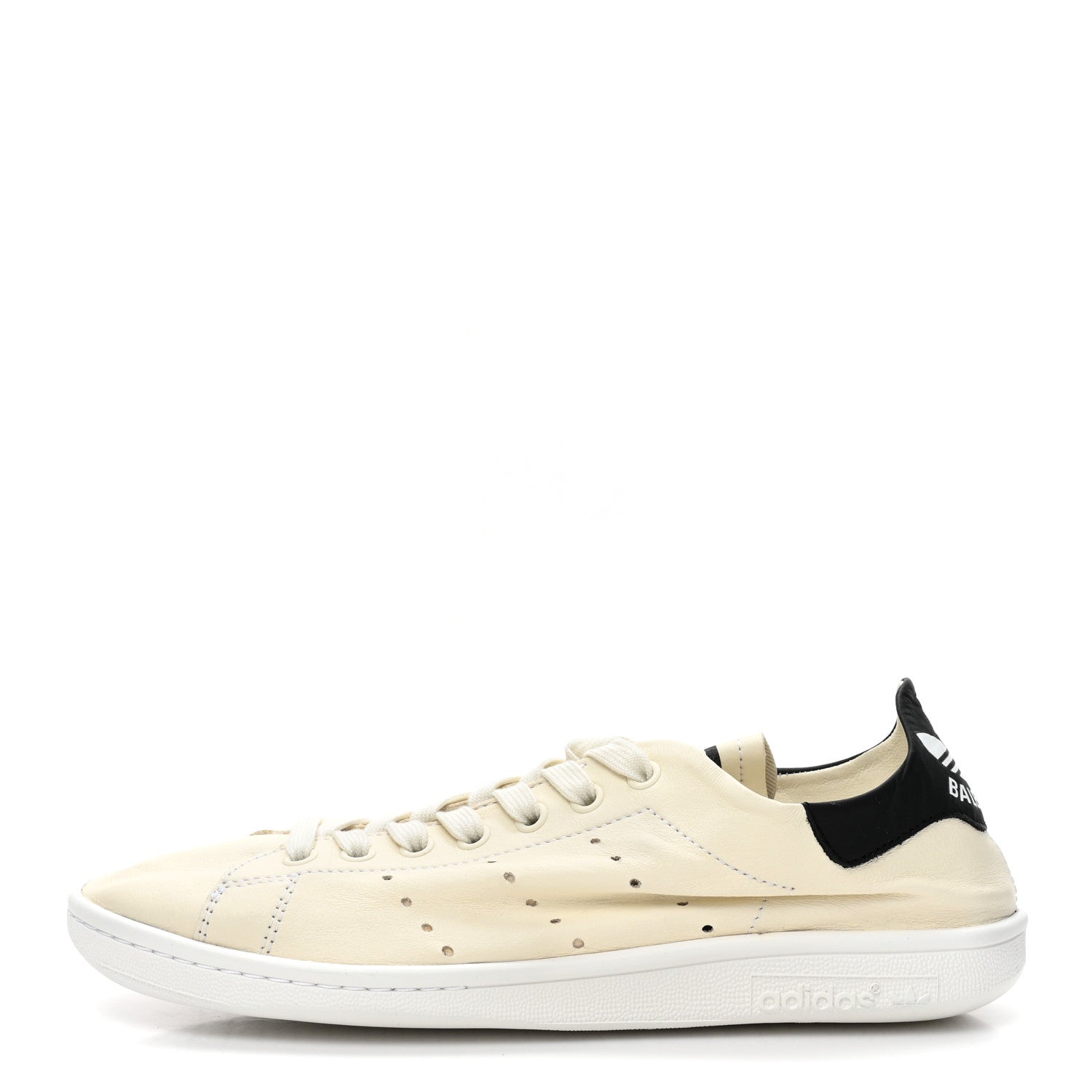 Balenciaga X ADIDAS Calfskin Womens Stan Smith Sneakers 39 Off White Black 1 of 11