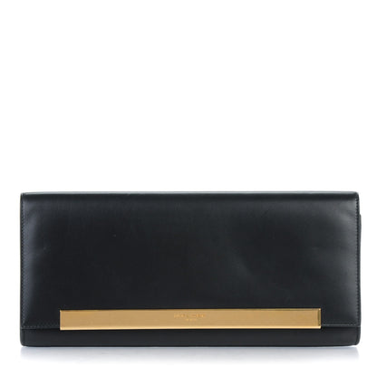 Saint Laurent Calfskin Lutetia Flap Clutch Black 1 of 7