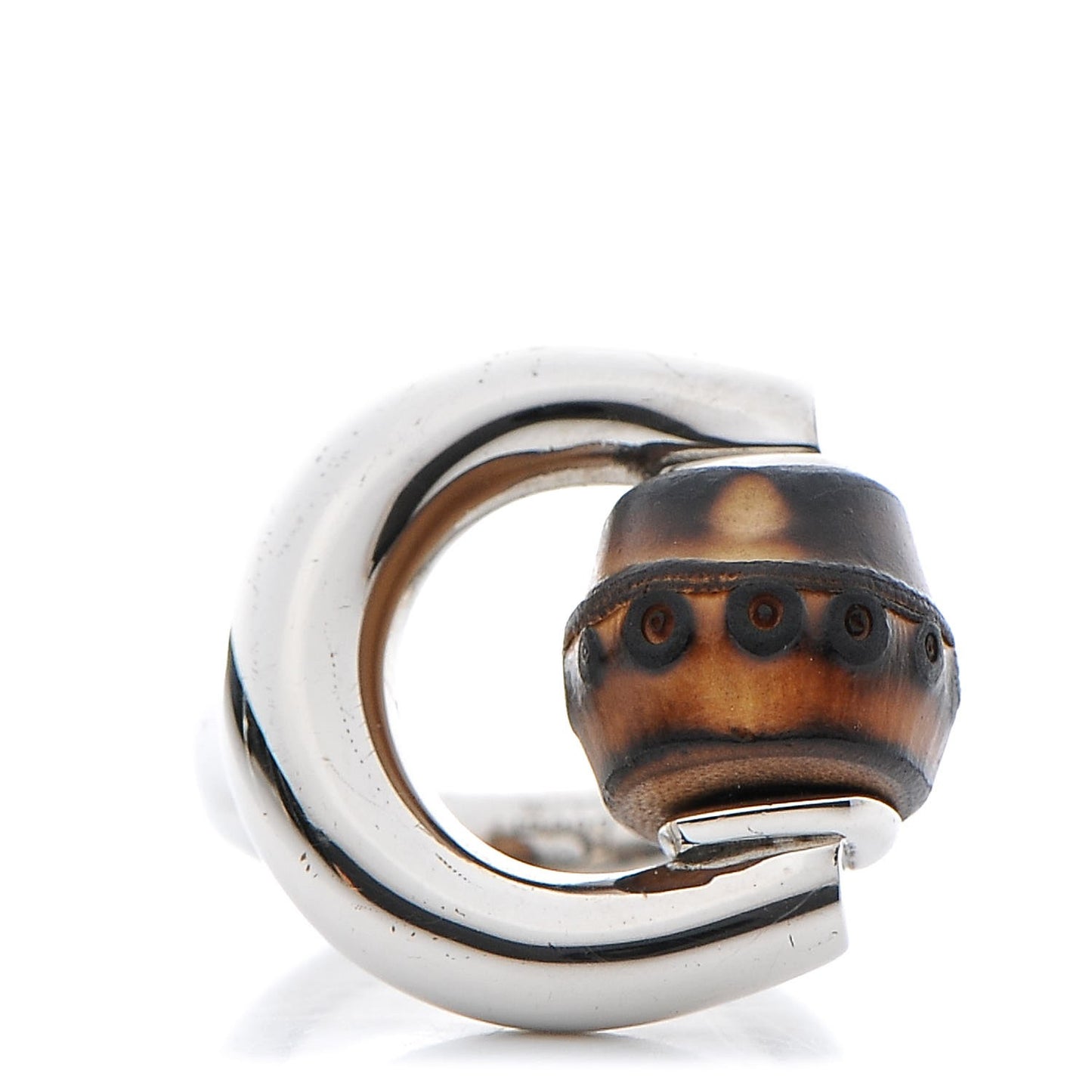 Bamboo Horsebit Ring 5 Silver