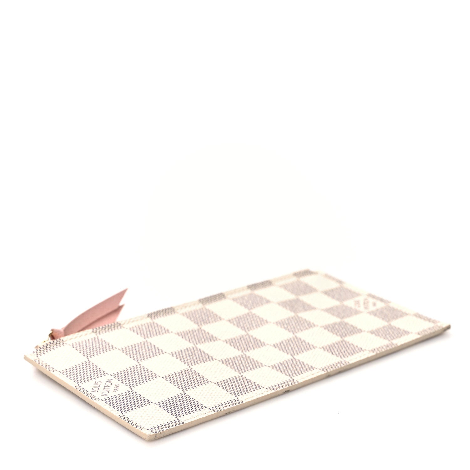 Louis Vuitton Damier Azur Felicie Chain Wallet Zippered Insert Rose Ballerine 4 of 9