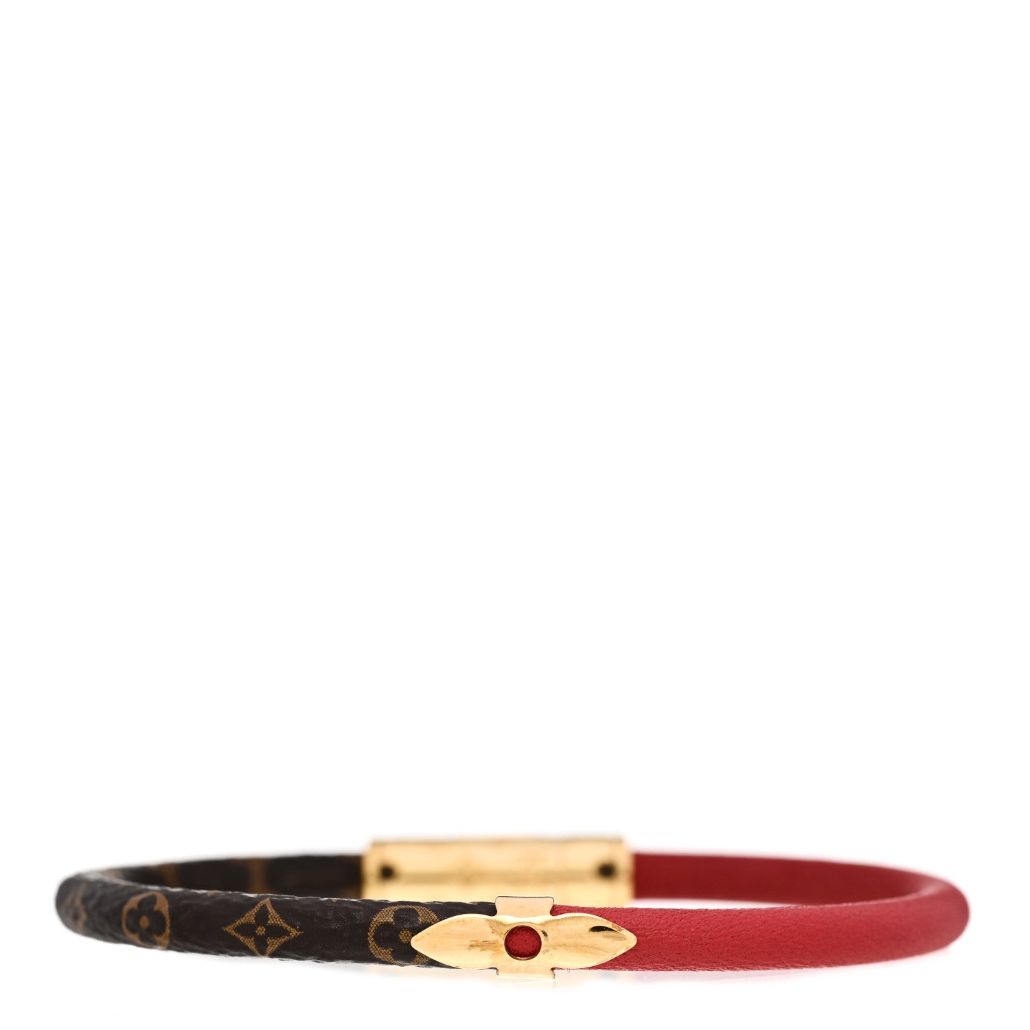 Louis Vuitton Monogram Daily Confidential Bracelet 19 Red 1 of 5